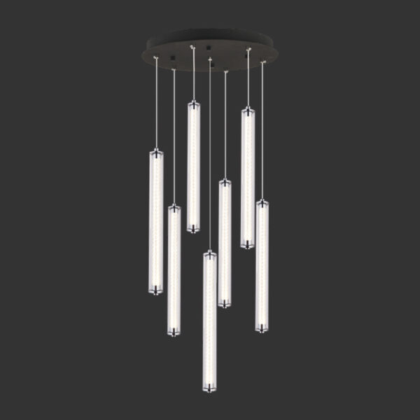 Vikki Zarif Dokunuş | Krom Detaylı 7’li LED Sarkıt Avize