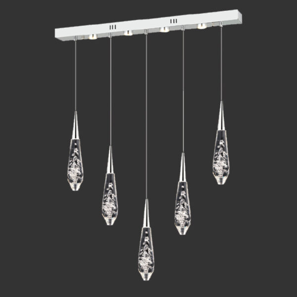 Emma Kristal Zarafet | 5’li Lineer LED Baloncuk Avize