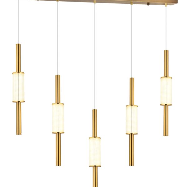 Donna Modern Zarafet | Gold Detaylı 5'li Sarkıt Avize