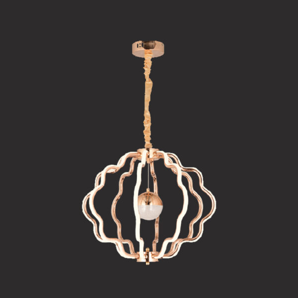 Ece Zarif ve Işıltılı | Rose Gold Tekli LED Sarkıt Avize