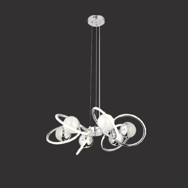 Hector Modern Yörüngeler | Krom 6'lı LED Gezegen Formlu Avize