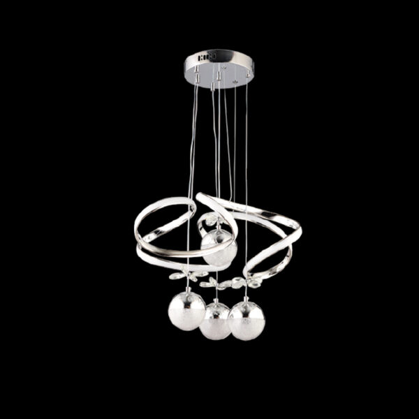 Şimşek Göksel Işıltı | Krom Metal LED Sarkıt Avize