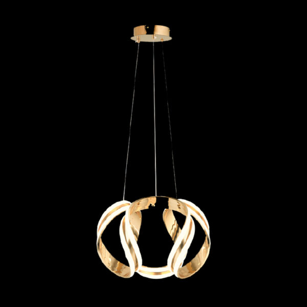 Mina Altın Dokunuş | Gold Spiral LED Sarkıt Avize