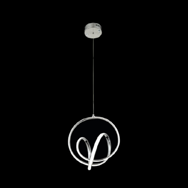 Serpil Zarif Dönüş | Krom Halka & Kıvrımlı LED Sarkıt Avize