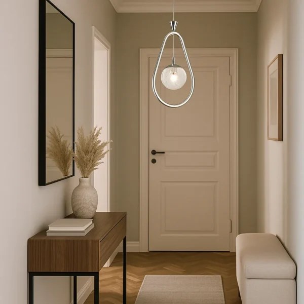 Aden Modern Damla | Krom LED Tekli Sarkıt Avize