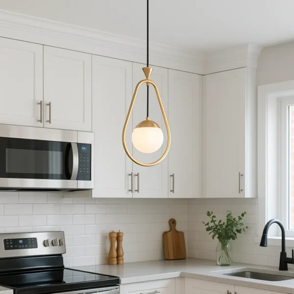 Aden Zarif Damla | Gold LED Tekli Sarkıt Avize