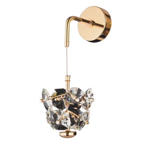 Hades Crystal Bloom Gold Aplik – Kristal Taşlı Lüks Duvar Lambası