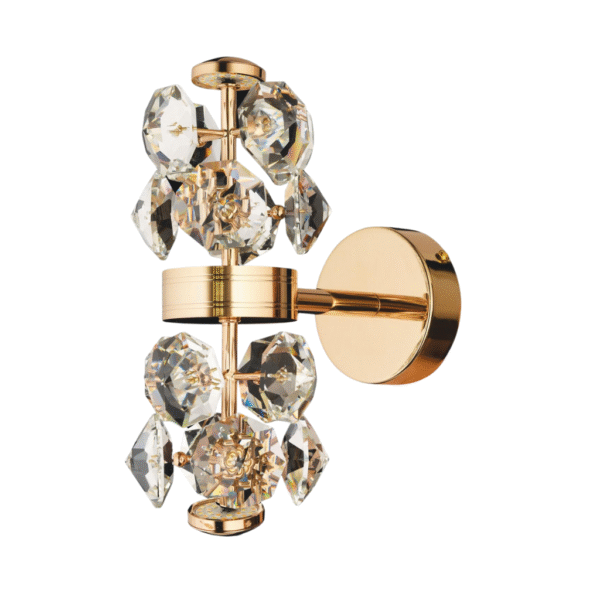 Elis Diamond Luxe Gold Aplik – Kristal Taşlı Lüks Duvar Lambası