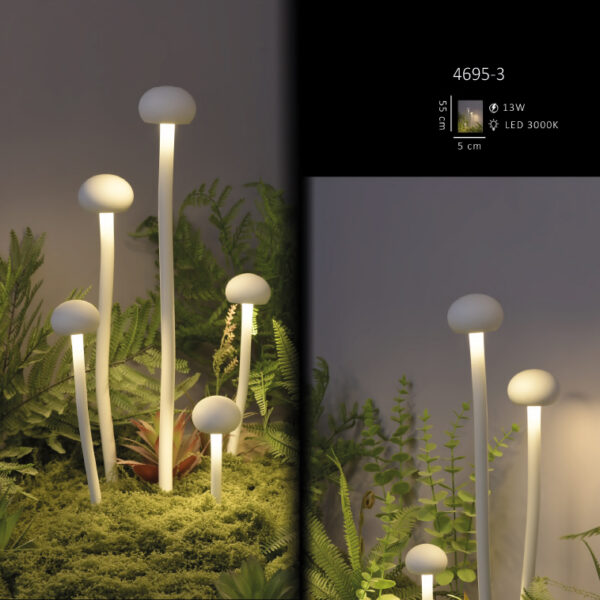 Mantar Formlu Dekoratif Bahçe ve İç Mekan Aydınlatmaları