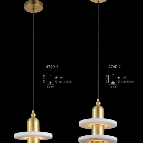 Beyaz Diskli Modern Tekli Sarkıt Aydınlatmalar